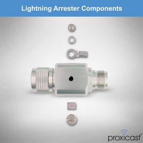 Connects coaxial surge protector to antenna feedline and earth ground for grounding.