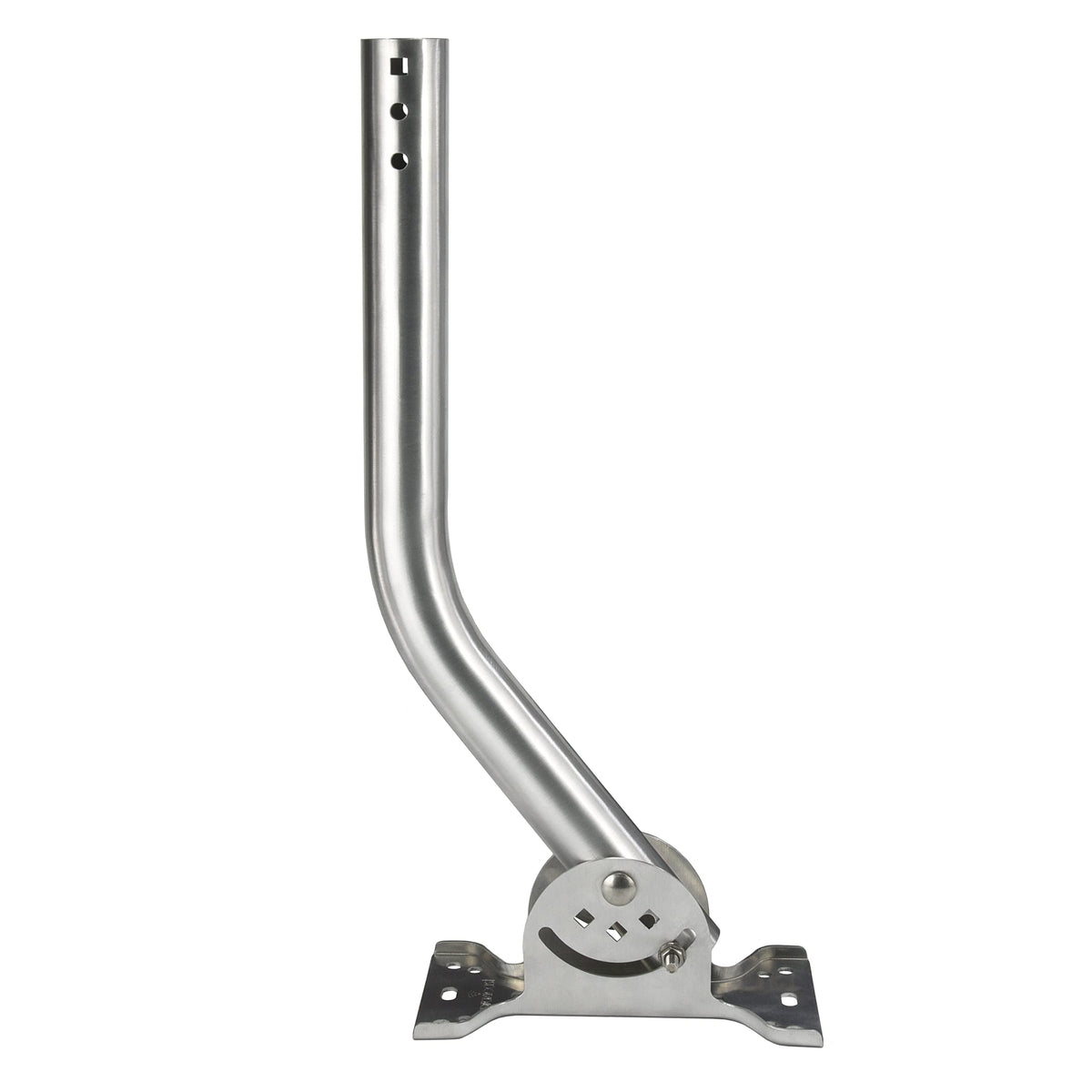 Proxicast front view of aluminum antenna mount showing robust bracket and benefits