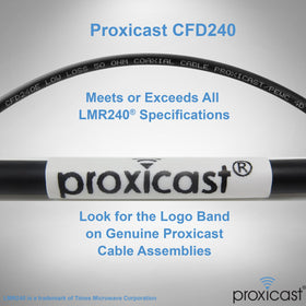 Proxicast tough PE jacket resists abrasion and moisture outdoors.