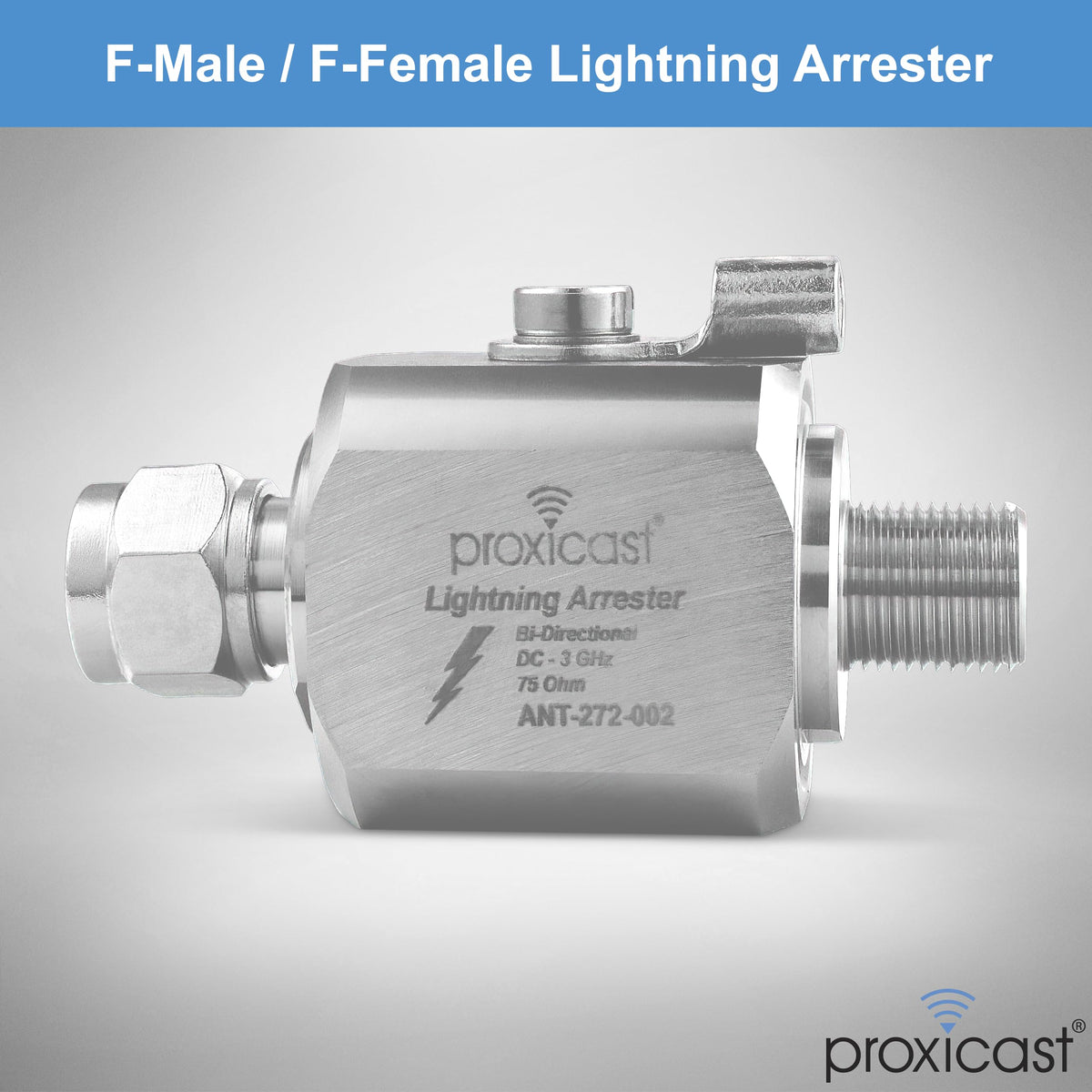 Proxicast pro-grade coax surge protector for outdoor installations.