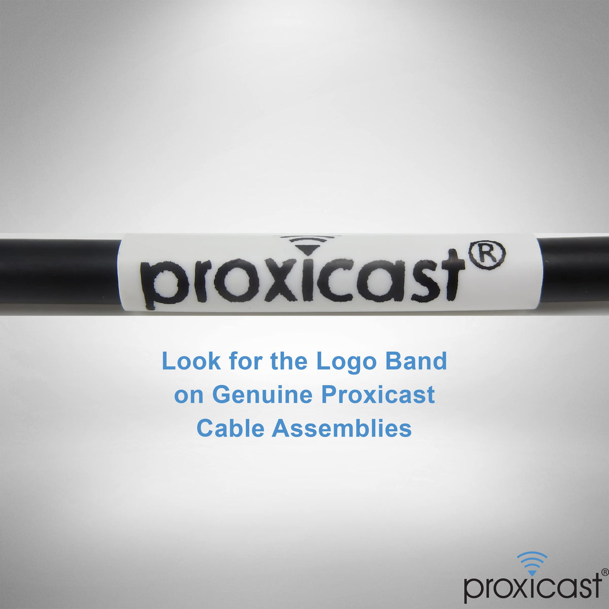 Proxicast cable next to ruler and router illustrating 50 ft scale and compatibility