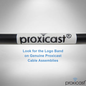 Proxicast cable next to ruler and router illustrating 50 ft scale and compatibility