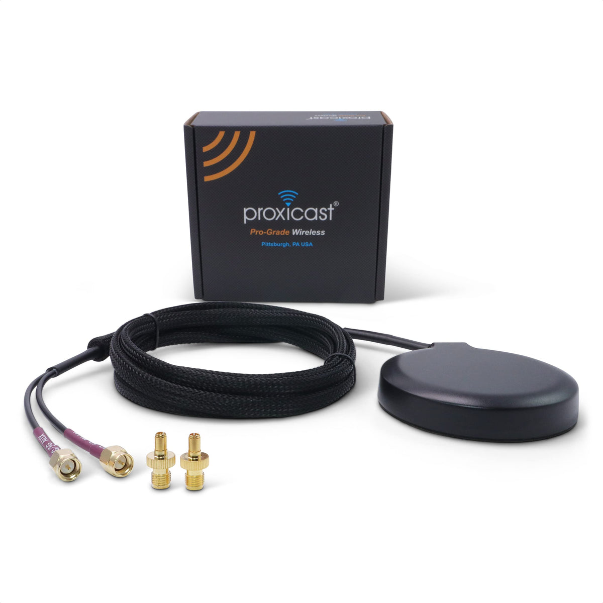 Proxicast front view showing compact antenna and clean profile for discreet installs