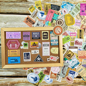 PRSTINCOL vintage ticket sticker air ticket for travel journals