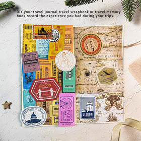 PRSTINCOL vintage ticket sticker cinema ticket perfect for planners
