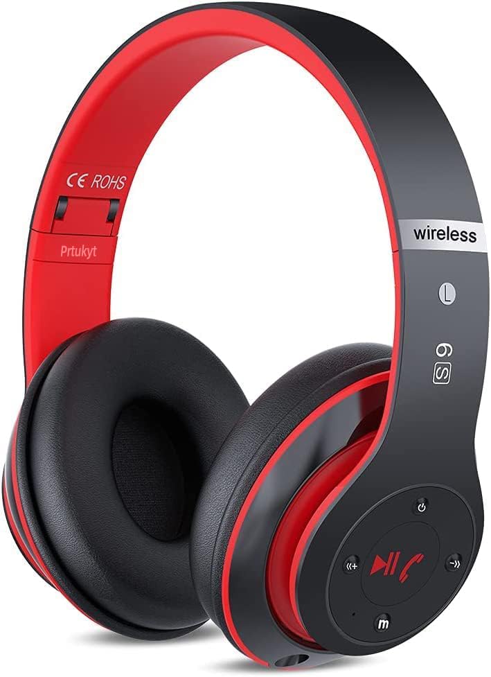 Prtukyt 6S over-ear headphones with foldable design for travel and storage