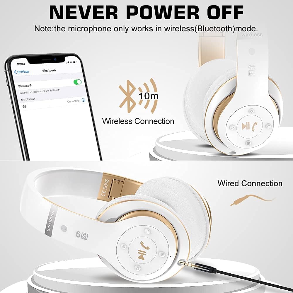 Prtukyt 6S long battery life for all-day wireless listening.