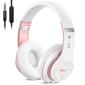 Prtukyt 6S headphones on-ear close-up with built-in mic for hands-free calls and clear audio.