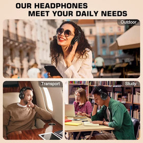 Prtukyt 6S over-ear comfort with skin-like cushions for long listening.