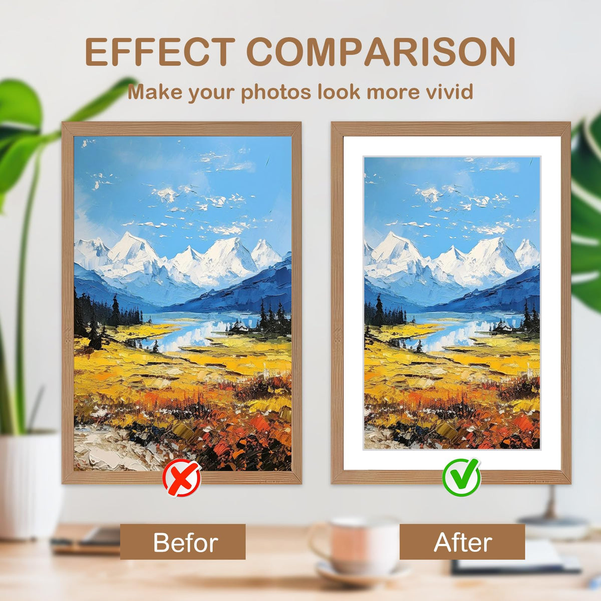 Prudiut classic white design highlights photos with simplicity.