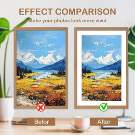Prudiut classic white design highlights photos with simplicity.