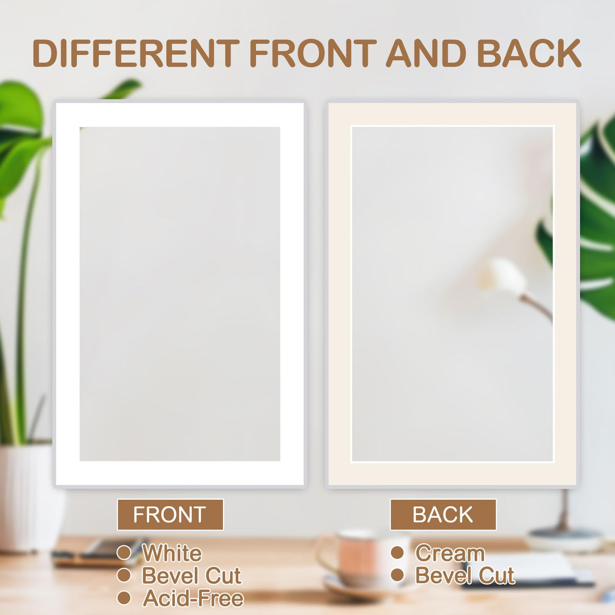 Prudiut display mats suit photos and artwork with depth.