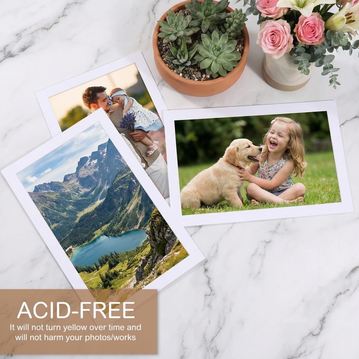 Prudiut frame decoration protects artwork while adding polish.