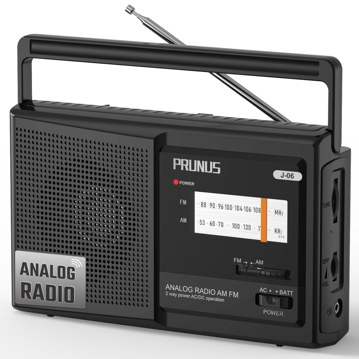 PRUNUS 06 analog radio antenna extending for strong FM AM reception and clear sound