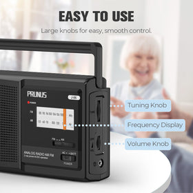 PRUNUS 06 analog radio headphone jack for private listening
