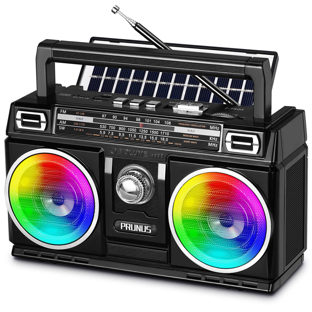 PRUNUS 750 with Bluetooth dual speakers delivering clear stereo sound on the go.