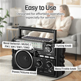 PRUNUS J-02 playback options via TF card USB AUX offer flexible listening anytime