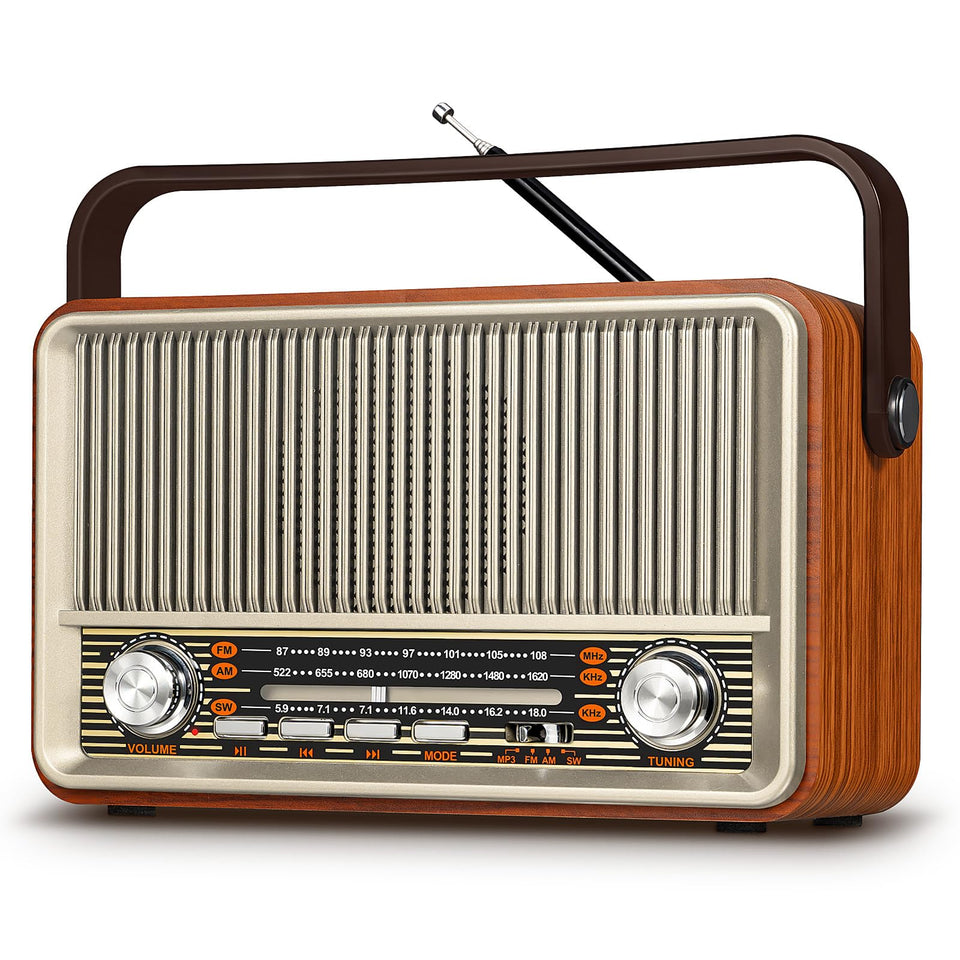 PRUNUS J-120 front view showing vintage design and easy controls, enhances room style