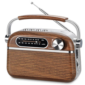 PRUNUS J-130 front view radio with a clear dial for precise tuning.