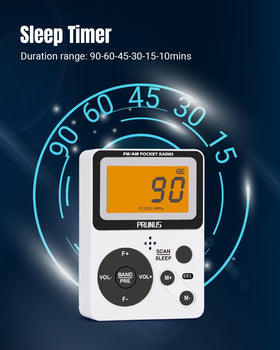 PRUNUS J-159 sleep timer in use for gentle bedtime listening