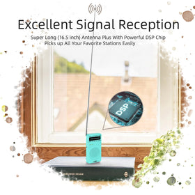 PRUNUS J-166 with 360° antenna for strong reception in any location.