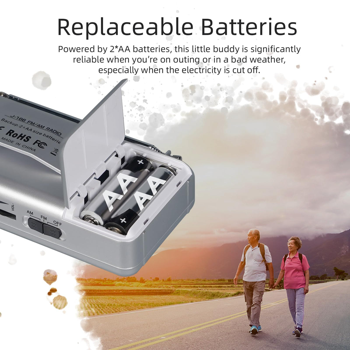 PRUNUS J-166 battery-indicator shows power status during use.
