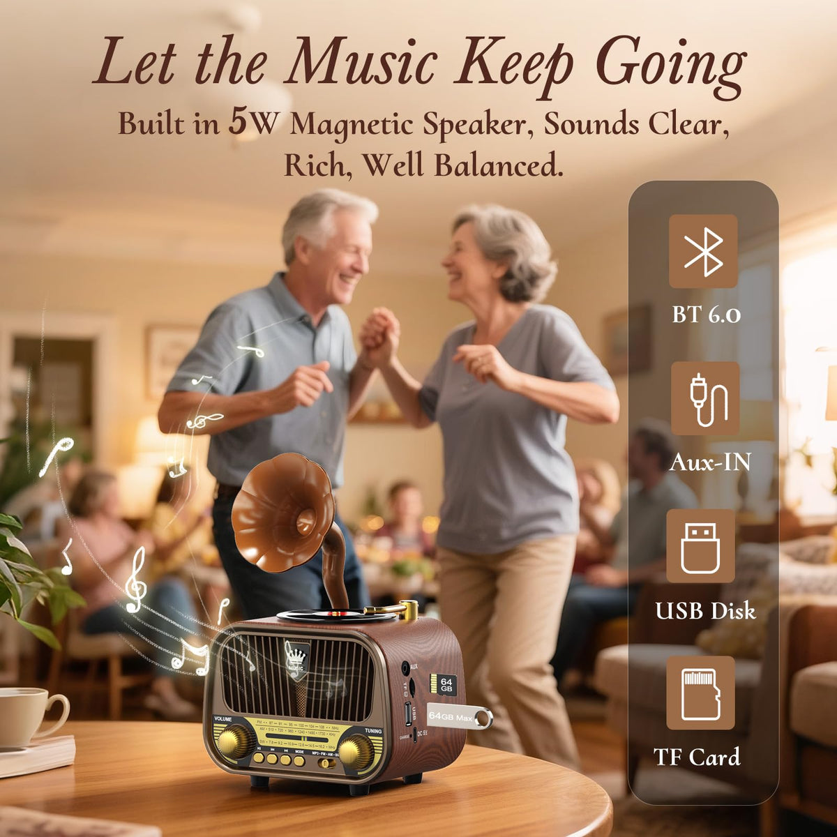 PRUNUS J-190 rotary knob for simple tuning and tactile control