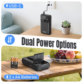 PRUNUS J-211 AA battery operation enables outdoor listening off-grid.