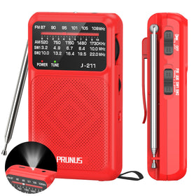 PRUNUS J-211 shows USB-C charging and AA battery option for on-the-go listening.