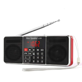 PRUNUS J-288 with extended antenna delivers clearer AM/FM reception for daily listening.