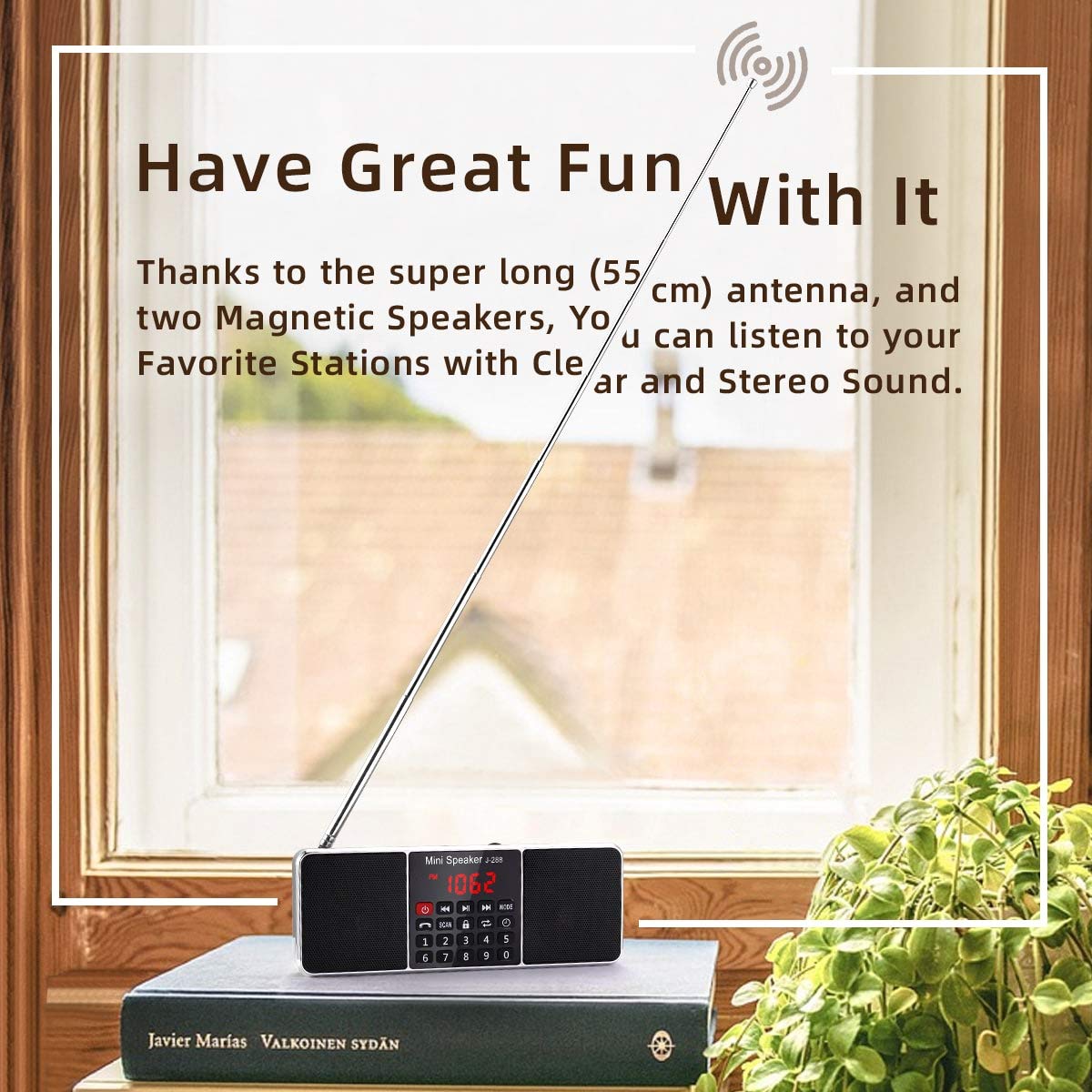 PRUNUS J-288 extended 56cm antenna improves signal stability during use.