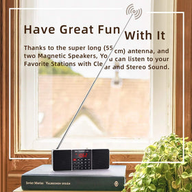 PRUNUS J-288 extended 56cm antenna improves signal stability during use.