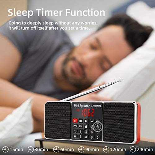 PRUNUS J-288 sleep timer helps bedtime listening without manual shutdown.
