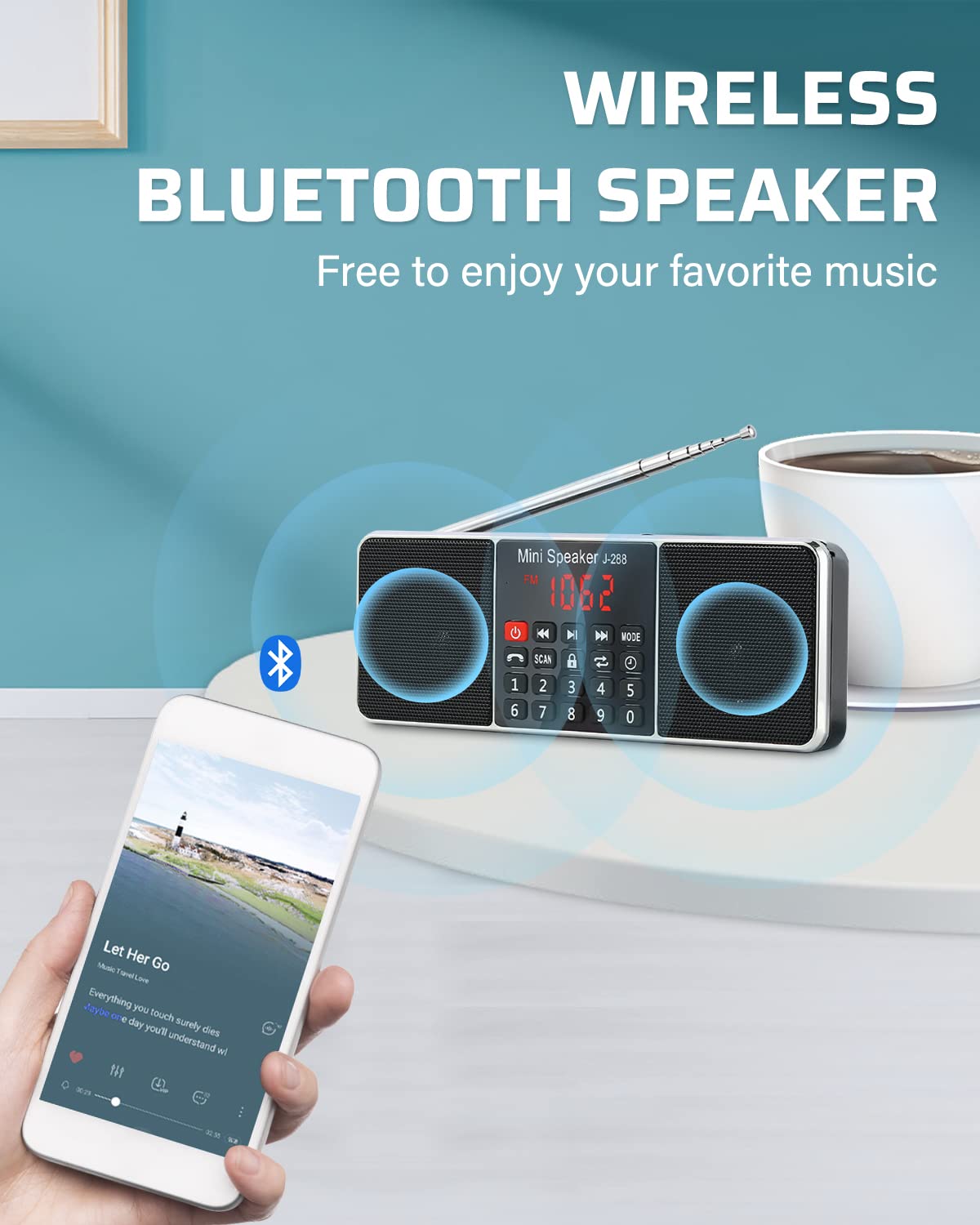 PRUNUS J-288 sleep timer allows automatic shutdown after listening