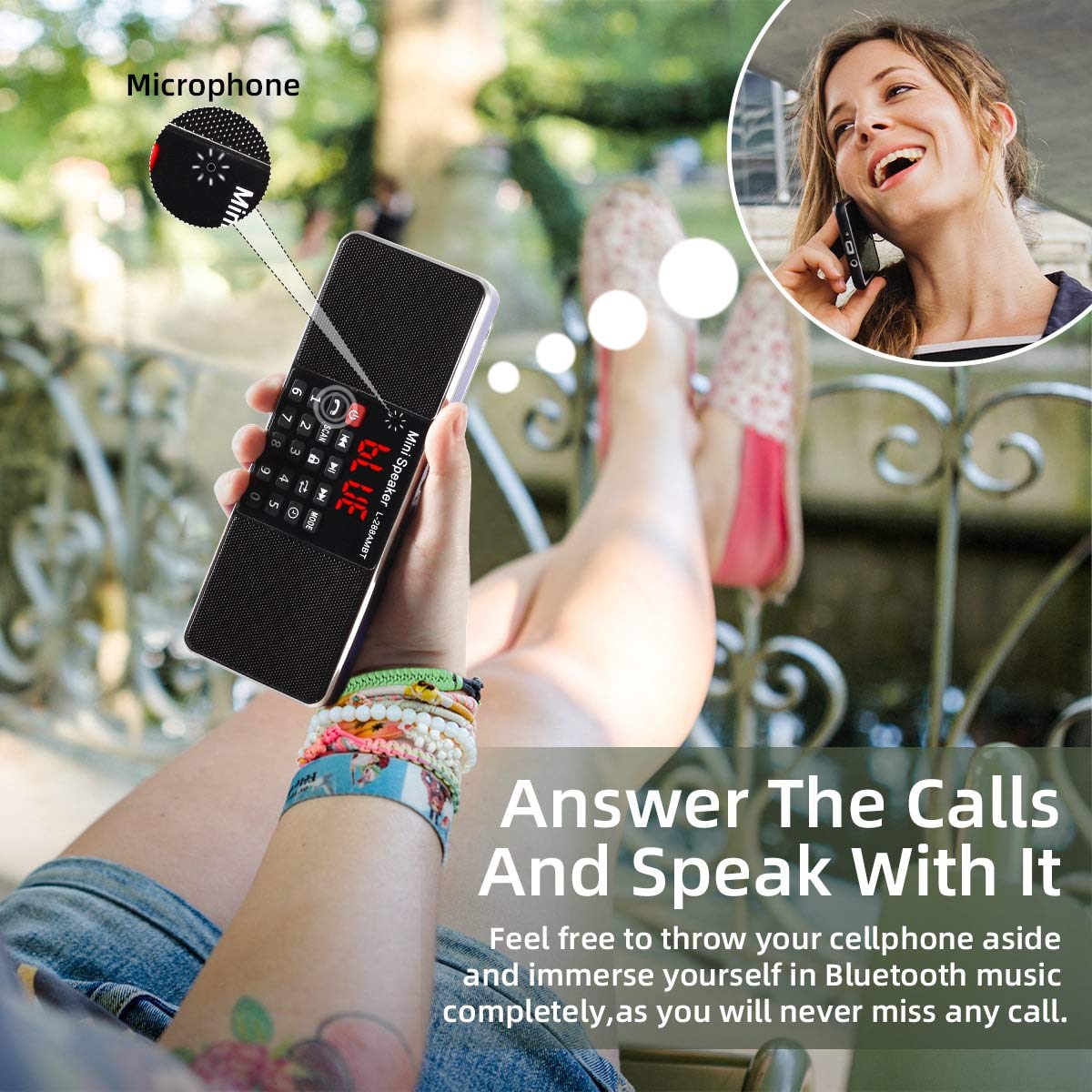 PRUNUS J-288 TF card and USB playback for offline music enjoyment.