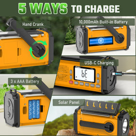 PRUNUS J-924 versatile power options including USB-C and solar