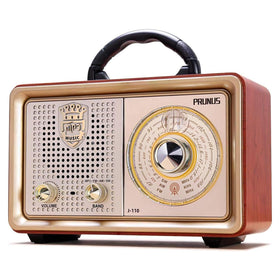PRUNUS J-110 front view showing retro design and clear speaker for home listening