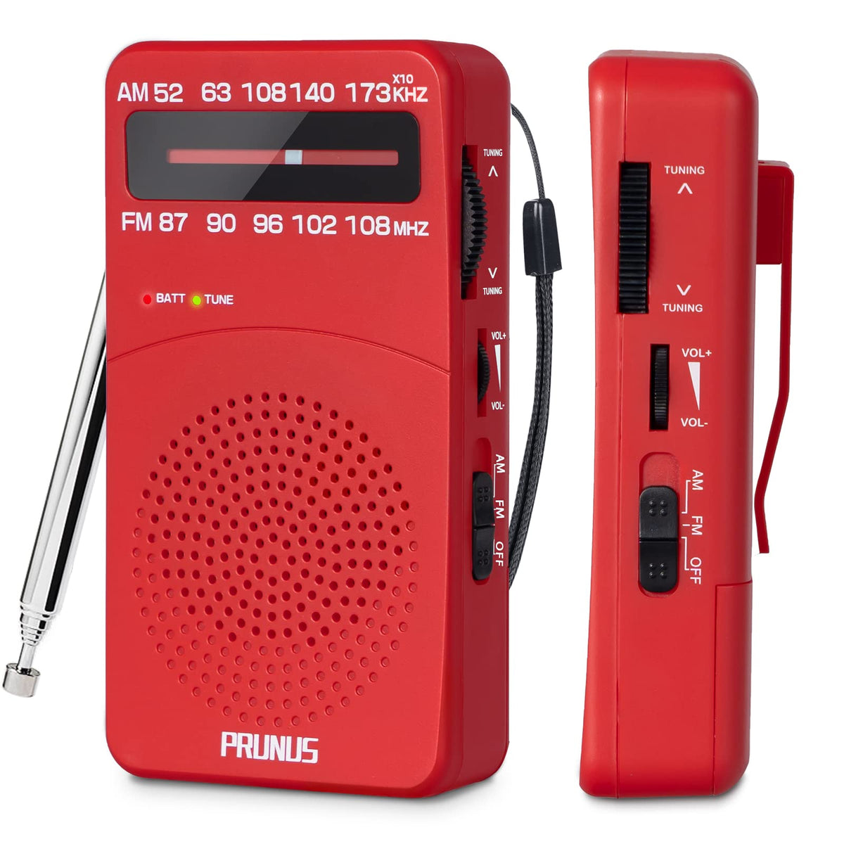 PRUNUS J-166 front view shows compact portability for everyday listening