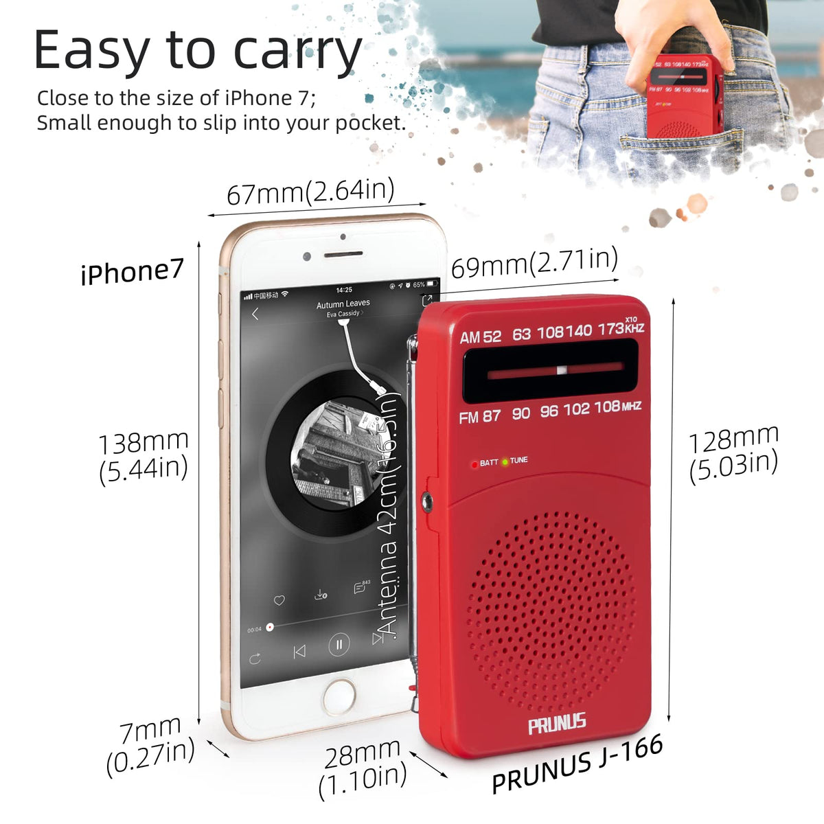 PRUNUS J-166 built-in speaker delivers clear, shareable sound