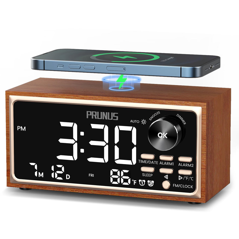 PRUNUS J-177 front view showing vintage design and large readable display for easy time checks
