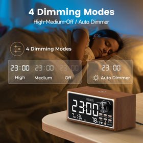 PRUNUS J-177 on nightstand beside bed demonstrating bedside organization and charging usefulness