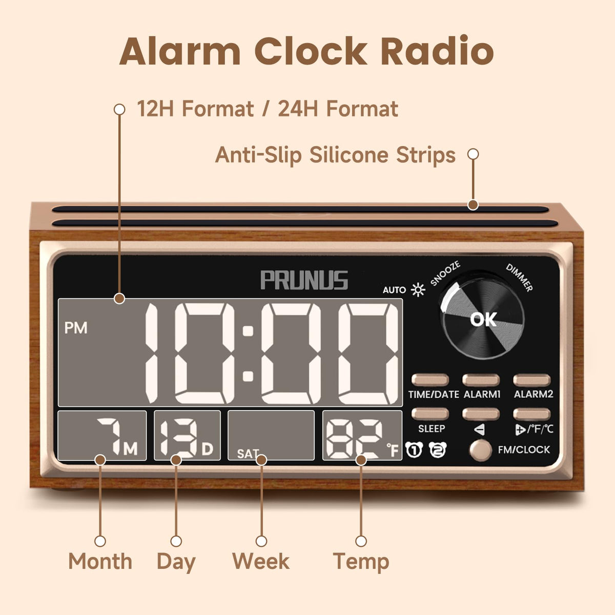 PRUNUS J-177 top view with phone on 15W wireless charging pad for cable-free convenience