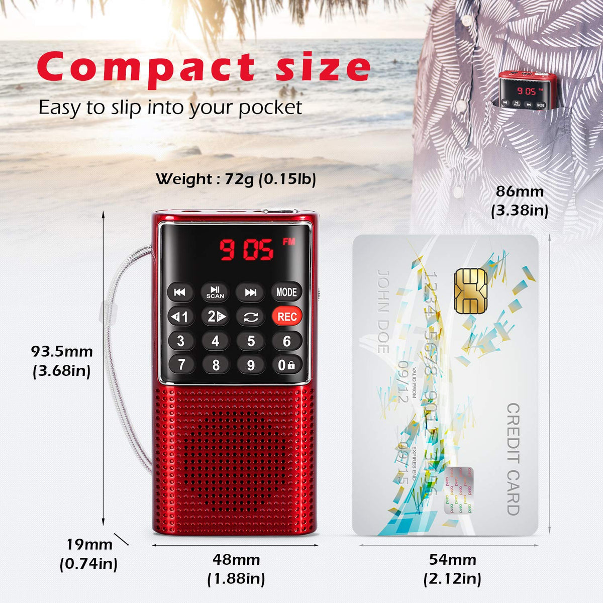 PRUNUS J-328 hidden antenna image, clean look and portable design.