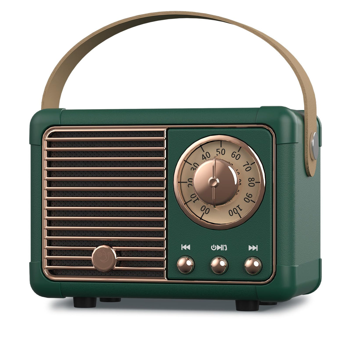 PRUNUS J-999 retro Bluetooth speaker in green for portable nostalgia and easy listening