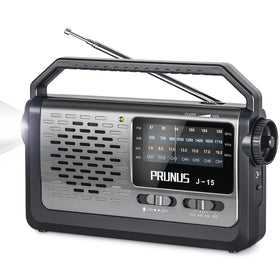 PRUNUS NOAA weather radio front view with strong reception and alerts