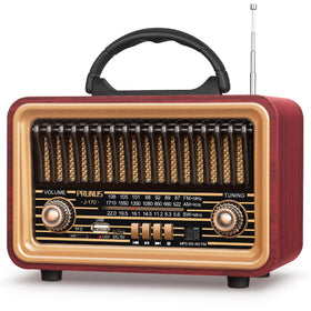 PRUNUS Retro Radio delivers loud stereo sound for living rooms and gatherings.