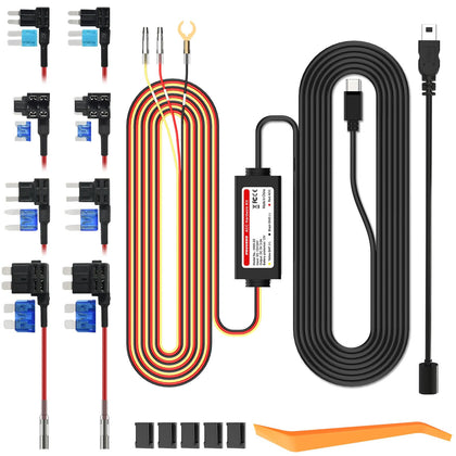 PRUVEEO hardwire kit front packaging showing contents and compatibility benefits