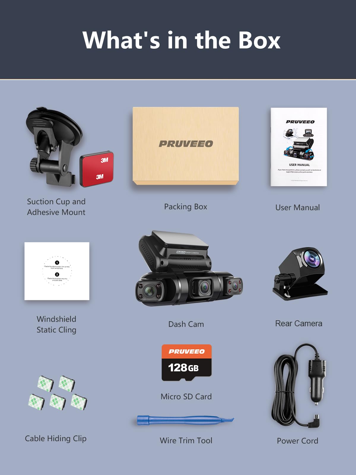 PRUVEEO parking mode recording preserving important clips.