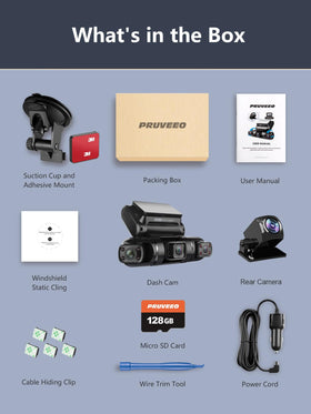 PRUVEEO parking mode recording preserving important clips.