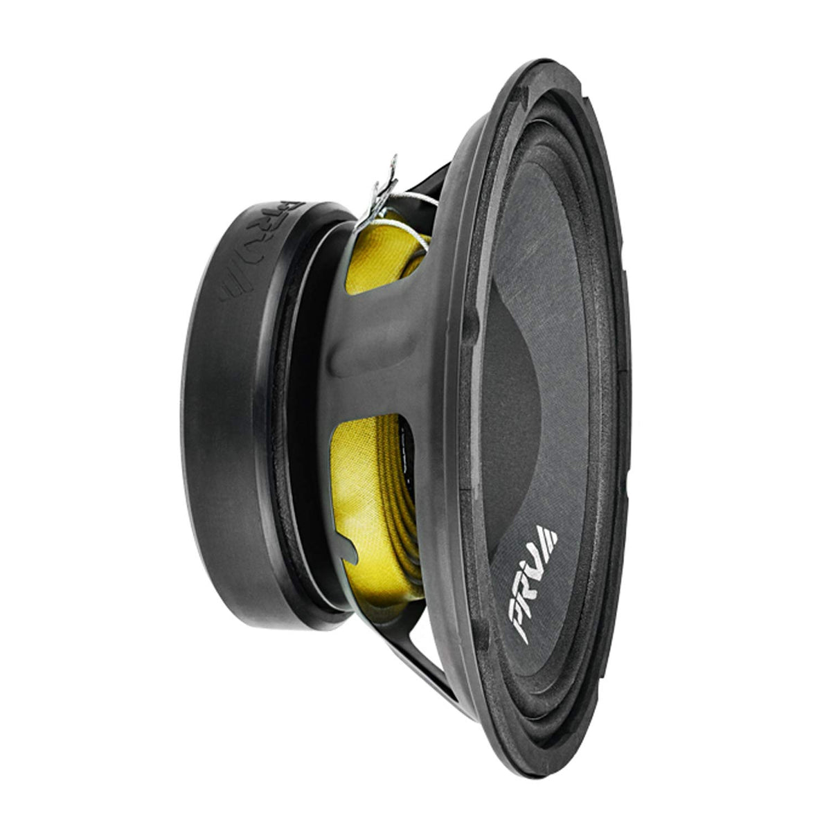 PRV AUDIO front view of 10" woofer showing basket and cone, highlights durability